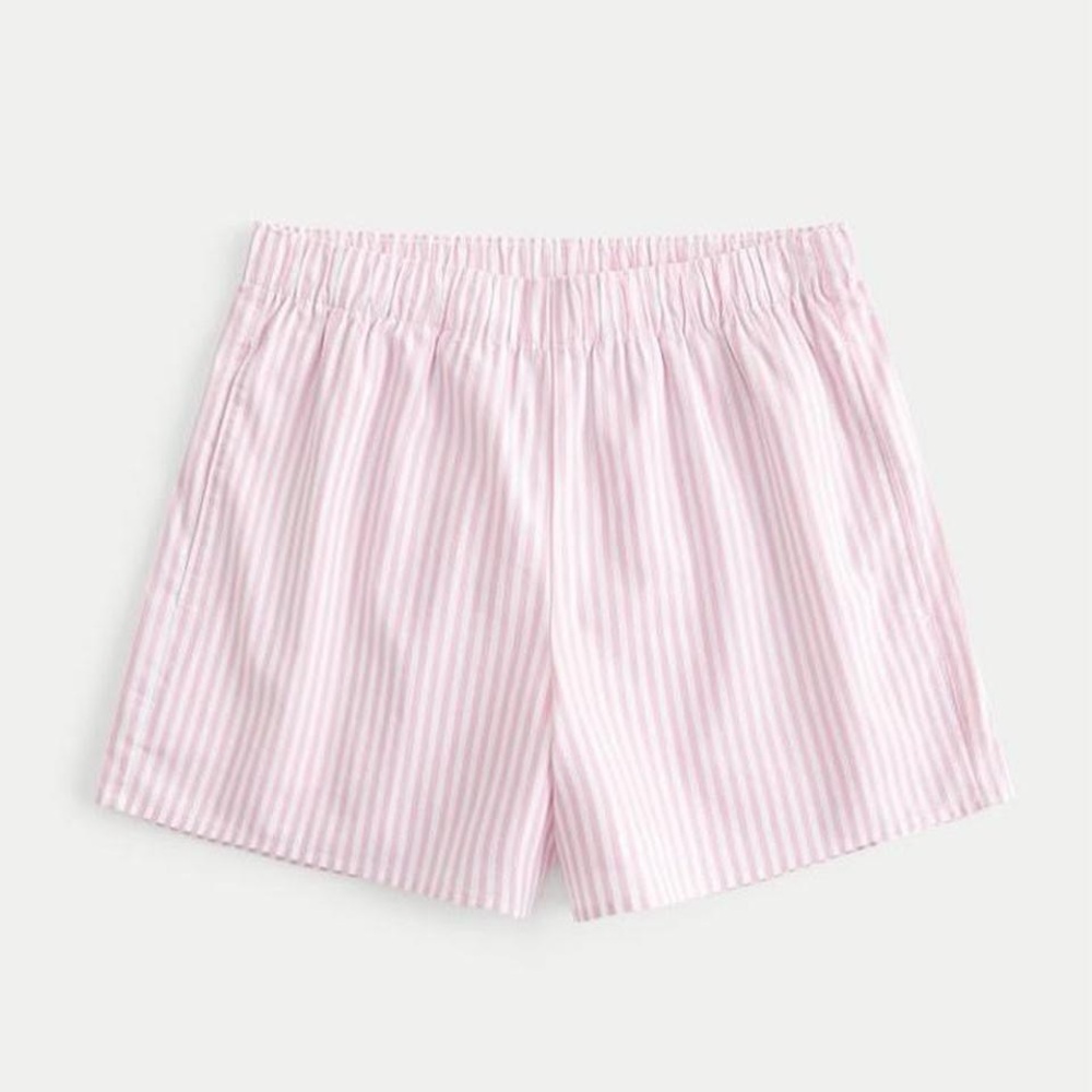 Hollister Light Pink Striped Shorts